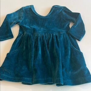 Ruffle Butts -‎ Teal Velvet Dress, 18-24m